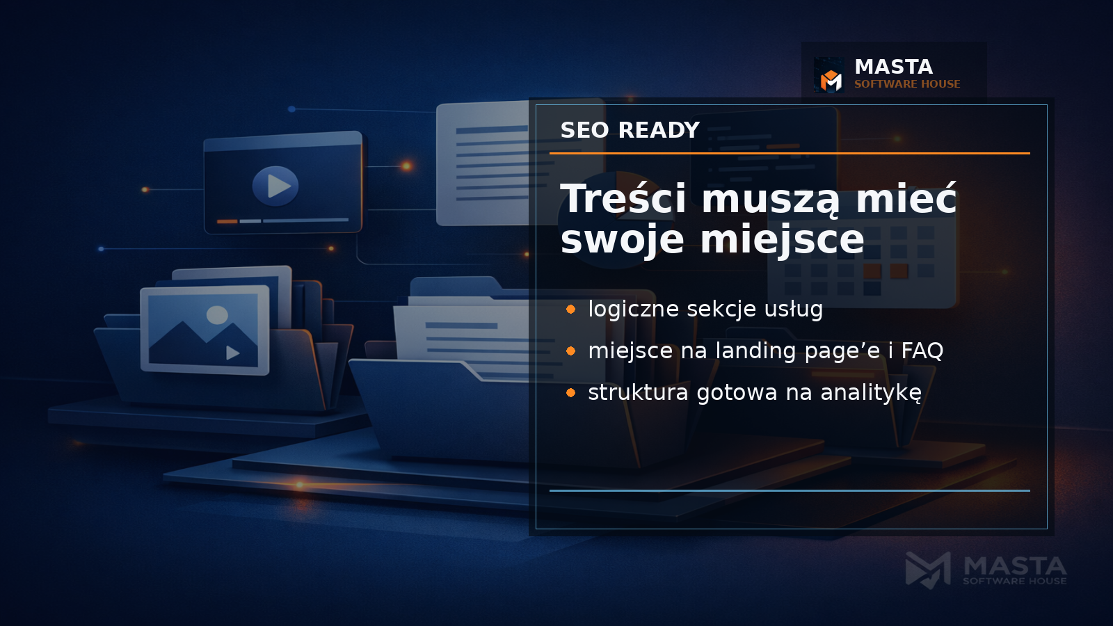 Premium branded editorial z mapą podstron, nagłówków, wyników wyszukiwania i ścieżek użytkownika dla serwisu firmowego